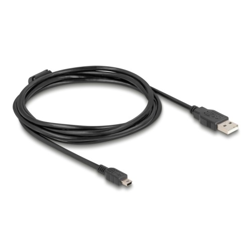 Delock Cable USB 2.0 Type-A male > USB 2.0 Mini-B male 1.5 m black