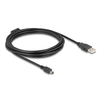 Delock Cable USB 2.0 Type-A male > USB 2.0 Mini-B male 3.0 m black 2