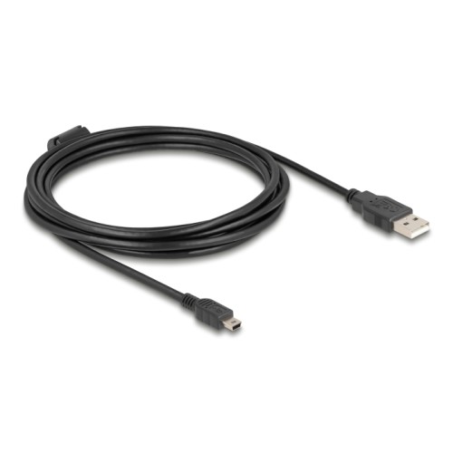 Delock Cable USB 2.0 Type-A male > USB 2.0 Mini-B male 3.0 m black
