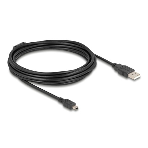 Delock Cable USB 2.0 Type-A male > USB 2.0 Mini-B male 5.0 m black