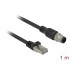 Delock Cable RJ45 plug to M12 plug 8 pin A-coded Cat.5e SFTP 1 m