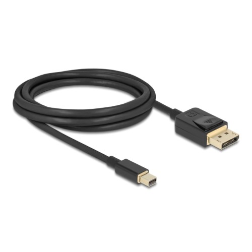 Delock Mini DisplayPort to DisplayPort cable 8K 60 Hz 2 m DP 8K certified