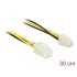 Delock Extension cable P4 4 pin male > P4 4 pin female 30 cm