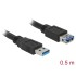 Delock Extension cable USB 3.0 Type-A male > USB 3.0 Type-A female 0.5 m black