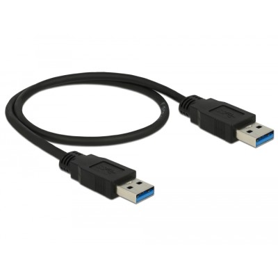 Delock Cable USB 3.0 Type-A male > USB 3.0 Type-A male 0.5 m black 2