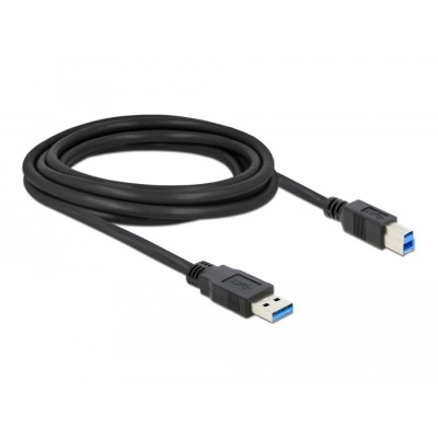 Delock Cable USB 3.0 Type-A male > USB 3.0 Type-B male 3.0 m black 2