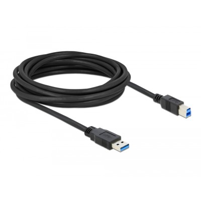 Delock Cable USB 3.0 Type-A male > USB 3.0 Type-B male 5.0 m black 2