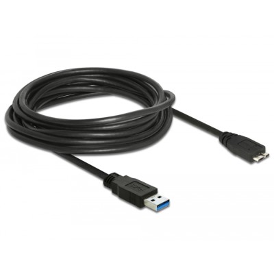Delock Cable USB 3.0 Type-A male > USB 3.0 Type Micro-B male 5.0 m black 2