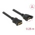 Delock Cable HDMI-A female > HDMI-A female panel-mount 4K 30 Hz 0.25 m
