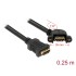 Delock Cable HDMI A female > HDMI A female panel-mount 110° angled 25 cm