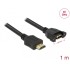 Delock Cable HDMI-A male  HDMI-A female panel-mount 4K 30 Hz 1 m