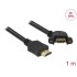 Delock Cable HDMI-A male > HDMI-A female panel-mount 110° angled 4K 30 Hz 1 m