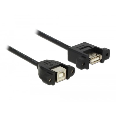 Delock Cable USB 2.0 Type-B female panel-mount > USB 2.0 Type-A female panel-mount 1 m 2