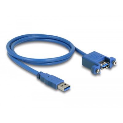 Delock Cable USB 3.0 Type-A male > USB 3.0 Type-A female panel-mount 1 m 2