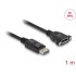 Delock Cable DisplayPort 1.2 male  DisplayPort female panel-mount 4K 60 Hz 1 m