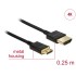 Delock Cable High Speed HDMI with Ethernet - HDMI-A male  HDMI Mini-C male 3D 4K 0.25 m Slim High Quality
