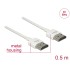 Delock Cable High Speed HDMI with Ethernet - HDMI-A male > HDMI-A male 3D 4K 0.5 m Slim High Quality