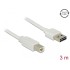 Delock Cable EASY-USB 2.0 Type-A male > USB 2.0 Type-B male 3 m white