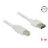 Delock Cable EASY-USB 2.0 Type-A male > USB 2.0 Type-B male 5 m white