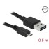 Delock Cable EASY-USB 2.0 Type-A male > USB 2.0 Type Micro-B male 50 cm black