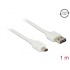 Delock Cable EASY-USB 2.0 Type-A male > USB 2.0 Type Mini-B male 1 m white