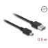 Delock Cable EASY-USB 2.0 Type-A male > USB 2.0 Type Mini-B male 0,5 m black