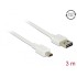 Delock Cable EASY-USB 2.0 Type-A male > USB 2.0 Type Mini-B male 3 m white