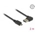 Delock Cable EASY-USB 2.0 Type-A male angled left / right > EASY-USB 2.0 Type Micro-B male black 2 m