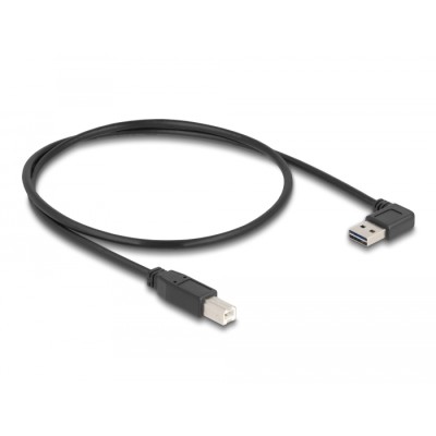 Delock Cable EASY-USB 2.0 Type-A male angled left / right > USB 2.0 Type-B male 0,5 m 2