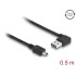Delock Cable EASY-USB 2.0 Type-A male angled left / right > USB 2.0 Type Mini-B male 0,5 m