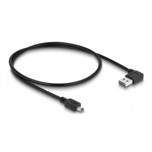 Delock Cable EASY-USB 2.0 Type-A male angled left / right > USB 2.0 Type Mini-B male 0,5 m