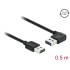 Delock Cable EASY-USB 2.0 Type-A male > EASY-USB 2.0 Type-A male angled left / right 0,5 m