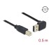 Delock Cable EASY-USB 2.0 Type-A male angled up / down > USB 2.0 Type-B male 0,5 m