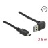 Delock Cable EASY-USB 2.0 Type-A male angled up / down > USB 2.0 Type Mini-B male 0,5 m