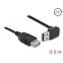 Delock Extension cable EASY-USB 2.0 Type-A male angled up / down > USB 2.0 Type-A female black 0,5 m