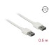 Delock Cable EASY-USB 2.0 Type-A male > EASY-USB 2.0 Type-A male 0,5 m white