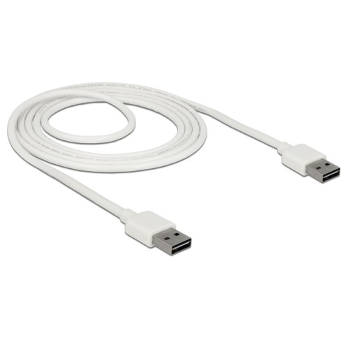Delock Cable EASY-USB 2.0 Type-A male > EASY-USB 2.0 Type-A male 2 m white