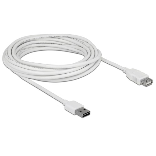 Delock Extension cable EASY-USB 2.0 Type-A male > USB 2.0 Type-A female white 5 m