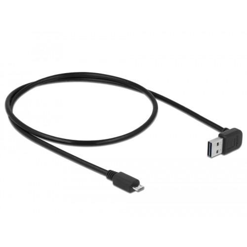 Delock Cable EASY-USB 2.0 Type-A male angled up / down > USB 2.0 Type Micro-B male 0,5 m