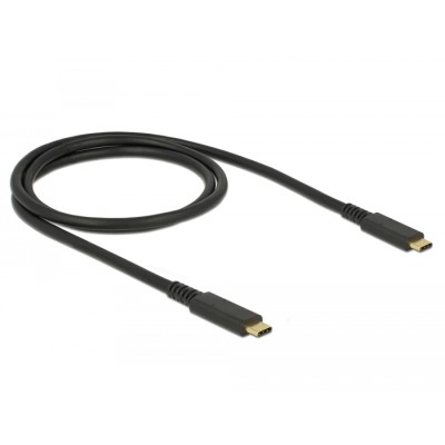 Delock USB 10 Gbps Cable USB Type-C™ male to male PD 3.0 60 W E-Marker 1 m coaxial 2