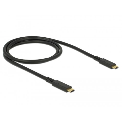 Delock USB 10 Gbps Cable USB Type-C™ male to male PD 3.0 60 W E-Marker 1 m coaxial