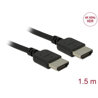 Delock Premium HDMI Cable 4K 60 Hz 1.5 m