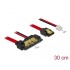 Delock Cable SATA 6 Gb/s 7 pin receptacle + 2 pin power female > SATA 22 pin receptacle straight (5 V) metal 30 cm