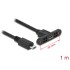 Delock Cable USB 2.0 Micro-B female panel-mount-USB 2.0 Micro-B male 1 m