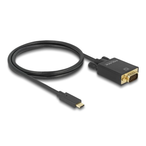 Delock Kabel USB Type-C™ Stecker-VGA Stecker (DP Alt Mode) 1 m schwarz