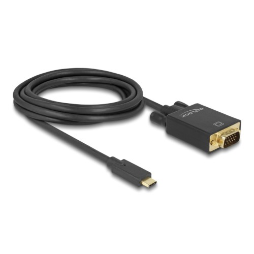 Delock Kabel USB Type-C™ Stecker-VGA Stecker (DP Alt Mode) 3 m schwarz