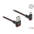 Delock EASY-USB 2.0 Cable Type-A male to EASY-USB Type Micro-B male angled up / down 1 m black