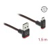 Delock EASY-USB 2.0 Cable Type-A male to EASY-USB Type Micro-B male angled up / down 1.5 m black