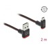 Delock EASY-USB 2.0 Cable Type-A male to EASY-USB Type Micro-B male angled up / down 2 m black