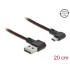 Delock EASY-USB 2.0 Cable Type-A male to EASY-USB Type Micro-B male angled left / right 0.2 m black